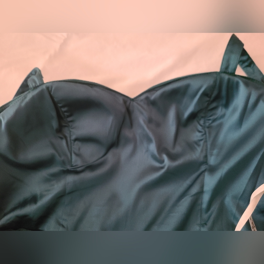 Lilly Pulitzer Kavia Bow Front Straight Leg Jumpsuit Hosta Green Size 2 - Picture 8 of 14